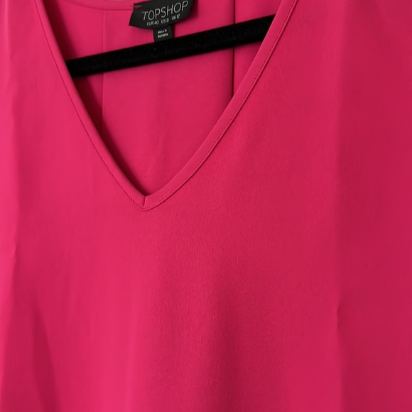 STUNNING fluorescent pink top shop blouse - Picture 2 of 2